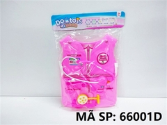66001D-55 TÚI ÁO NHỰA BÁC SĨ TAI NGHE HỒNG (PVC)
