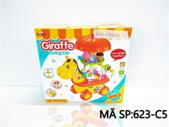 623-C5 HỘP BẾP XE ĐẨY KEM, KẸO HƯƠU PIN NHẠC 40 MIẾNG 30x16x33cm