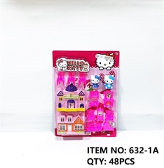 632-1A VỈ NỘI THẤT NHÀ 2C + 2C MÈO KITTY