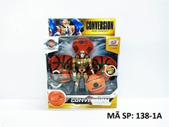 138-1A HỘP RÁP ROBO PIN NÚT NHẠC ĐÈN CẦM BÚA BIẾN HÌNH BÓNG RỔ (BASKETBALL) Conversion 138-1, 138-2