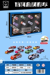 205G  HỘP XE HƠI TRỚN 10C ĐỦ MẪU + 1C BỆ PHÓNG