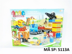 5113A HỘP LOGO RÁP CÔNG TRƯỜNG, XE CT (NÂNG, TRỘN, CONTAINER) 98 MIẾNG My Town