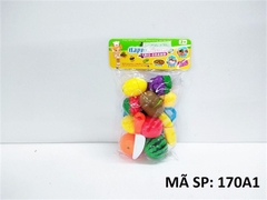 170A1 TÚI BẾP DÍNH TRÁI CÂY (DƯA HẤU, KIWI, CAM, DÂU, NHO) + THỚT, DAO, DĨA (Happy Fight Cut) 170