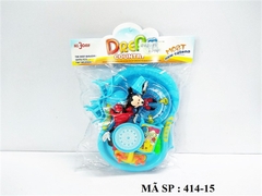 414-15 TÚI THAU TẮM + 2C CHUỘT MICKEY + PHAO TẮM + BÀN GHẾ , DÙ (PVC)