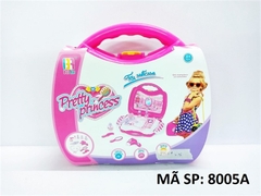 8005A HỘP VALI TRANG ĐIỂM MÁY SẤY, LƯỢC, GƯƠNG, KẸP Pretty Princess