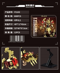 P2103 HỘP LOGO RÁP MÔ HÌNH CHINOISERIE MECHA 808 MIẾNG