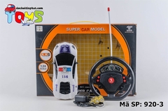 920-3 HỘP XE HƠI LAMBORGHINI CẢNH SÁT ĐIỀU KHIỂN CÓ SẠC, VÔ LĂNG TRÒN (TRẮNG) TL 1:24