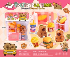 312-4  TÚI BẾP LÒ NƯỚNG, KỆ BẾP CAPYBARA, KHOAI TÂY, BẮP, HAMBUGER