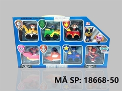 18668-50 HỘP CHÓ CỨU HỘ LÁI XE, TÀU 6C + XE MOTO + 2 NGƯỜI