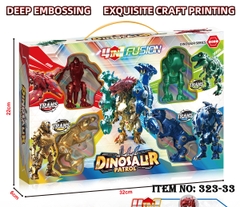 323-33  HỘP RÁP  KHỦNG LONG BIẾN HÌNH ROBO 4C ĐỦ MẪU