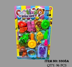 3308A  VỈ BẾP DÍNH, RÙA, ỐC, CUA, MỰC, NỒI, THỚT, DAO