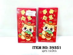 39351 TÚI 6C BAO LÌ XÌ RỒNG VÀNG