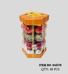 34876  HỘP QUẢ CHÂU TRANG TRÍ CÂY THÔNG NOEL