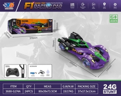 3688-G174A  HỘP XE ĐUA CÓ NGƯỜI ĐIỀU KHIỂN 7 ĐỘNG TÁC, PHUN KHÓI, CÓ SẠC