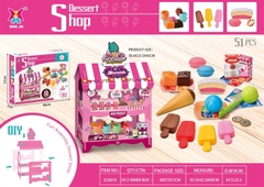 XJ387A HỘP LỀU QUẦY BÁNH KẸO KEM 51 MIẾNG