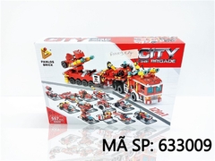 633009 HỘP LOGO RÁP XE CT CỨU HỎA ĐỦ MẪU 12 in 1 557 MIẾNG (City Fire Brigade)