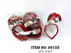 39153F  TÚI 2C CÀI TÓC NOEL NÓN ĐÈN CHỮ MARRY CHRISTMAS - 2 CÁI