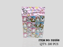 39586  TÚI VỈ 20 TÚI TÔ MÀU NƯỚC GẤU DÂU ĐỦ MẪU