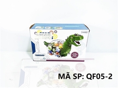 QF05-2 HỘP KHỦNG LONG CỔ DÀI PIN NHẠC ĐÈN, BÁNH RĂNG