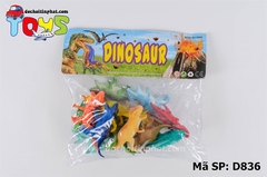 D836 TÚI THÚ KHỦNG LONG 12C MÀU, 2 CÂY