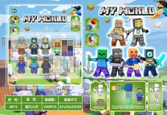 4015  VỈ 6C MÔ HÌNH NHÂN VẬT LOGO MINECRAFT