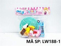 LW188-1 TÚI RỔ TRÒN BẾP BÁNH, KEM + XE LƯU ĐỘNG (PVC)