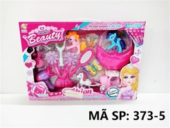 373-5 HỘP TRANG ĐIỂM TÚI XÁCH, XE NGỰA, KẸP, BƯỚM, 3C NGỰA PONY