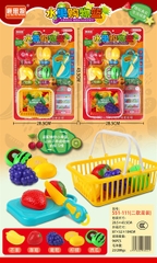 551-111 VỈ BẾP DÍNH TRÁI CÂY + RỔ + THỚT + DAO