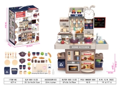 42T-4  HỘP KỆ BẾP PIN LÒ NƯỚNG HƠI NƯỚC, BỒN RỬA CHÉN, MÁY PHA CÀ PHÊ, ĐỒNG HỒ