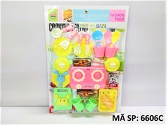 6606C VĨ BẾP GAS ĐÔI, 1 NỒI, 1 CHẢO, 4 LY, TÔM, CÁ, CUA, RỔ, DAO, MUỖNG, NĨA, BÁNH MÌ , THỚT, DAO, 2 DĨA (Cooking Talent,Leban) 6606A,6606B,6606D