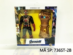 736ST-2B HỘP SN 1T NHỆN ĐEN PIN NÚT + GĂNG TAY THANOS
