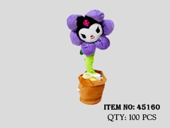 45160  TÚI BÔNG HOA SANRIO NHỒI BÔNG PIN NHẠI TIẾNG + SẠC USB (OPP)