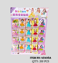 45408A  VỈ 20 TÚI MIẾNG DÁN STICKER BABY THAY QUẦN ÁO