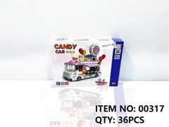 _00317 HỘP LOGO RÁP XE KẸO LƯU ĐỘNG 498 MIẾNG ZHE GAO Candy Car