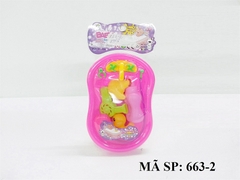 663-2 VĨ ÉP THAU TẮM VÒI SEN+ CHÍT GÀ, VỊT, XÀ BÔNG, BÌNH SỮA