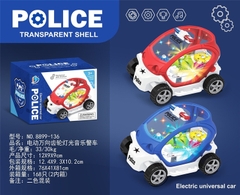 8899-136 HỘP XE HƠI CẢNH SÁT ĐIỆN PIN NHẠC ĐÈN BÁNH RĂNG