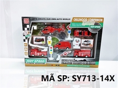 SY713-14X HỘP XE CỨU HỎA TRỚN 5C ĐỦ MẪU (TRỰC THĂNG, HƠI, CỨU HỎA) + BIỂN BÁO Hot Speed SY713-14