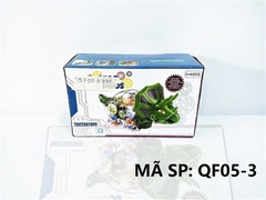 QF05-3 HỘP KHỦNG LONG TÊ GIÁC PIN NHẠC ĐÈN, BÁNH RĂNG Gear Dinos