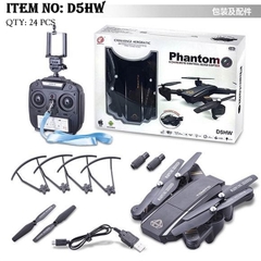D5HW HỘP MÁY BAY DRONE ĐIỀU KHIỂN TRÊN KHÔNG 4 CÁNH QUẠT, CAMERA, WIFI, ĐÈN LED, SẠC USB