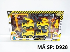 D928 HỘP XE CÔNG TRÌNH 4C + ỐC VÍT + TRỤ CẦN CẨU, BIỂN BÁO, NGƯỜI, ĐÁ