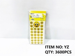 YZ BỘ 12 TÚI MIẾNG DÁN NỔI STICKER MẶT CƯỜI (OPP)