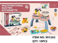 9912A2 HỘP BÀN BẾP PIN + MÁY LÀM MÌ + 5 HŨ ĐẤT SÉT 9912A