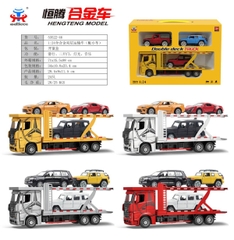 53522-46  HỘP XE MÔ HÌNH SẮT TRỚN 4C ĐỦ MẪU PIN NÚT (CONTAINER, XE HƠI)