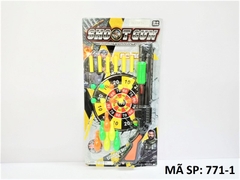 771-1 VỈ CÂY BẮN HÍT 1C DÀI + 6 MÚT HÍT + 10 BI + 6 BOWLING 771