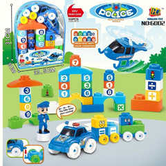 6002A TÚI RÁP BALO NHÀ, XE HƠI CẢNH SÁT, TRỰC THĂNG + 1 NGƯỜI 50 MIẾNG