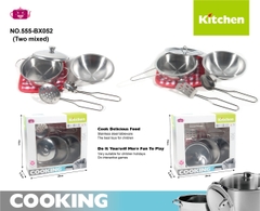 555-BX052  HỘP BẾP INOX, NỒI, CHẢO