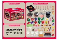 556  HỘP BẾP DÍNH, BẾP ĐIỆN TỪ PIN, LÒ NƯỚNG, NỒI, ẤM, RAU CỦ, DAO