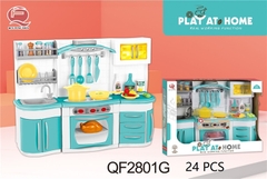 QF2801G HỘP NHÀ BẾP PIN LÒ NƯỚNG, BỒN RỬA CHÉN, TỦ ĐỒ 3 NGĂN (XANH)