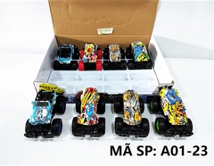 A01-23 HỘP XE HƠI, JEEP ĐỊA HÌNH TRỚN 8C ĐỦ MẪU (HOA VĂN) Cross Country A01-23, A01-24