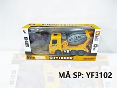 YF3102 HỘP XE CÔNG TRÌNH TRỘN ĐIỀU KHIỂN 7 ĐỘNG TÁC, CÓ SẠC, TL 1:24 YF3101, YF3103